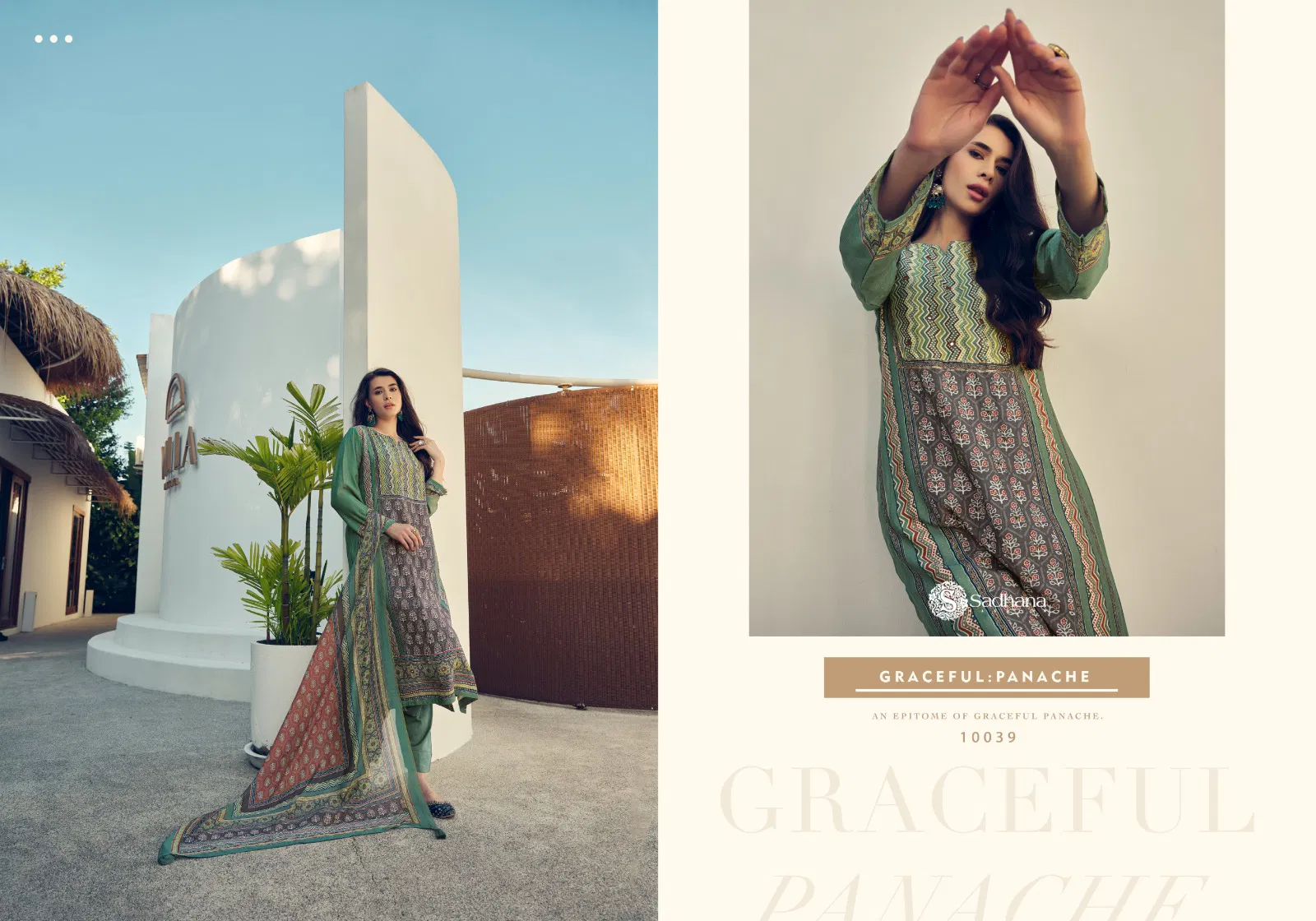 Harleen By Sadhana Muslin Silk Printed Dress Material Wholesale Clothing Distributors In India